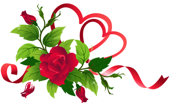 This png image - Transparent Hearts and Roses Decor, is available for free download