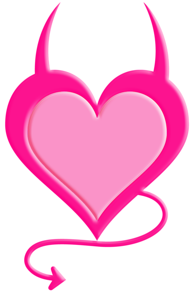 This png image - Transparent Pink Devil Heart PNG Picture, is available for free download