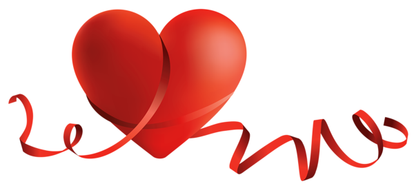 This png image - Transparent Red Heart with Bow PNG Clipart, is available for free download