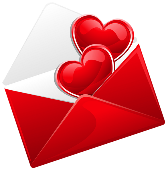 This png image - Transparent Red Love Letter with Hearts PNG Picture, is available for free download