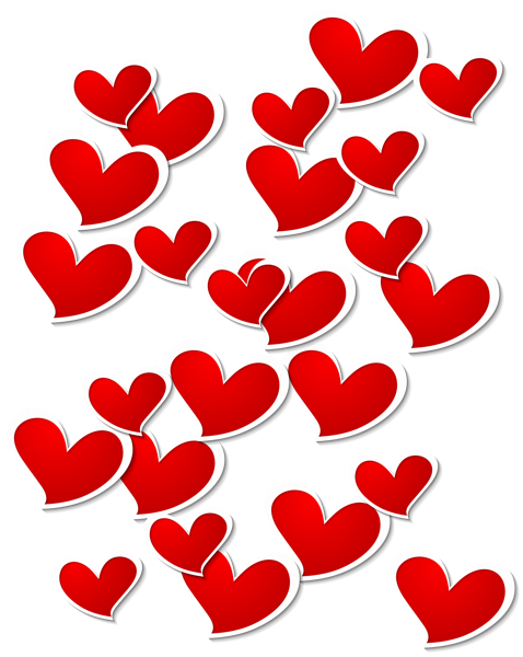 This png image - Transparent Red White Hearts Decoration PNG Picture Clipart, is available for free download