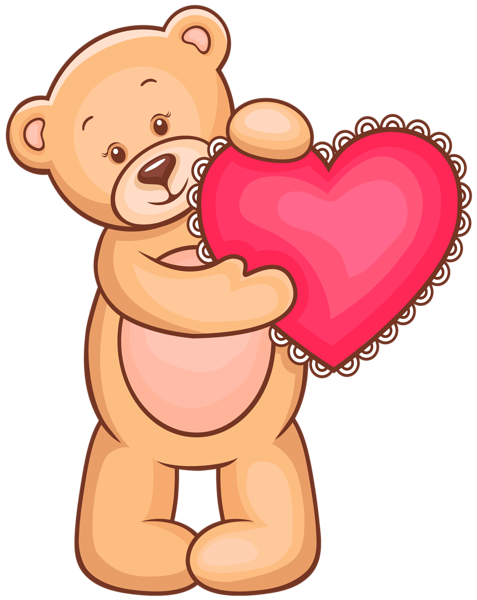 This png image - Transparent Teddy Bearwith Red Heart PNG Clipart, is available for free download