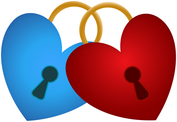 This png image - Two Padlocks Hearts PNG Clipart, is available for free download