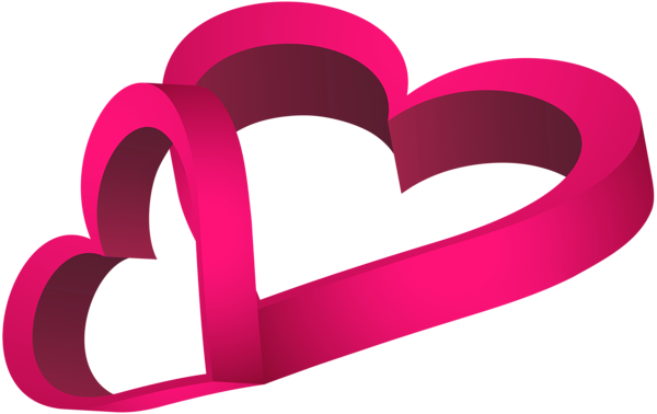 This png image - Two Pink Hearts PNG Clip Art Image, is available for free download