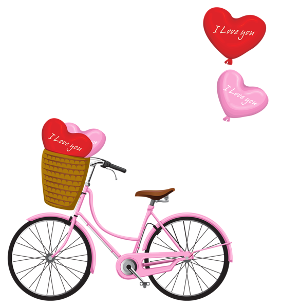 This png image - Valentine's Day Bicycle PNG Clipart Image, is available for free download