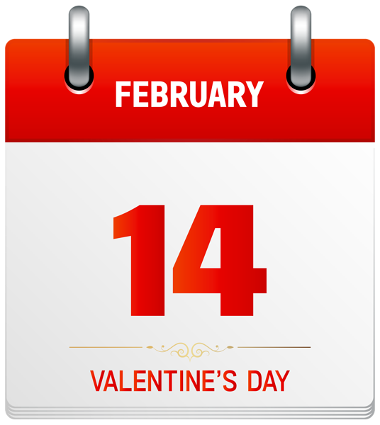 This png image - Valentine's Day Calendar Transparent PNG Clip Art Image, is available for free download