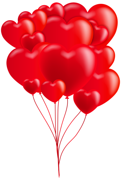 This png image - Valentine's Day Heart Balloons Red Clip Art Image, is available for free download