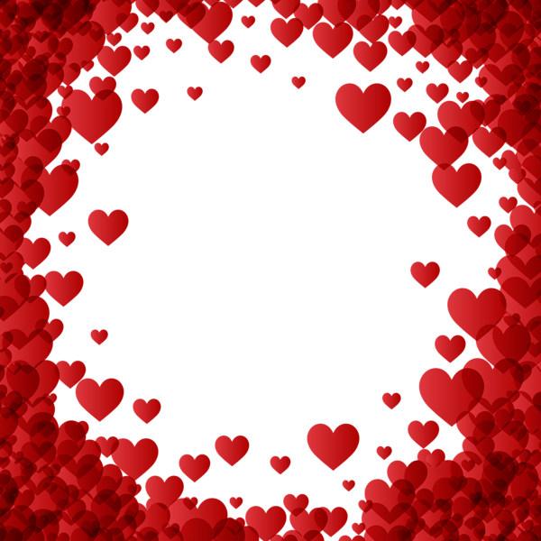This png image - Valentine's Day Heart Border Frame Transparent Image, is available for free download