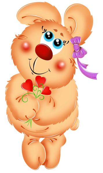 This png image - Valentine Bear with Hearts Bouquet PNG Picture, is available for free download