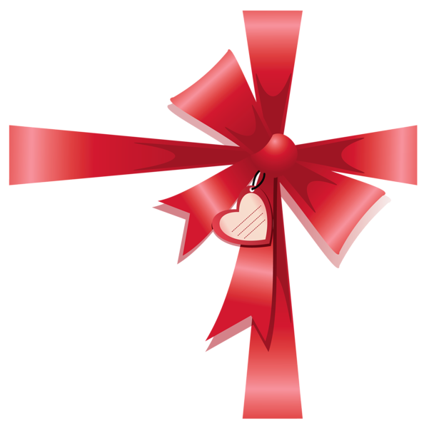 This png image - Valentine Decorative Bow with Heart PNG Clipart, is available for free download