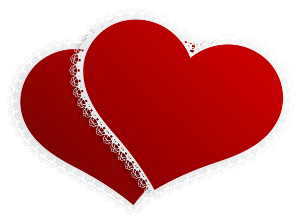 This png image - Valentine Double Hearts Decor PNG Clipart Picture, is available for free download