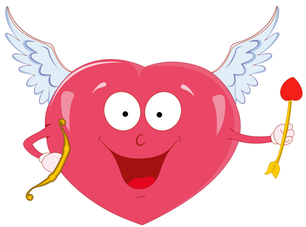 This png image - Valentine Heart with Cupid Bow PNG Clipart, is available for free download