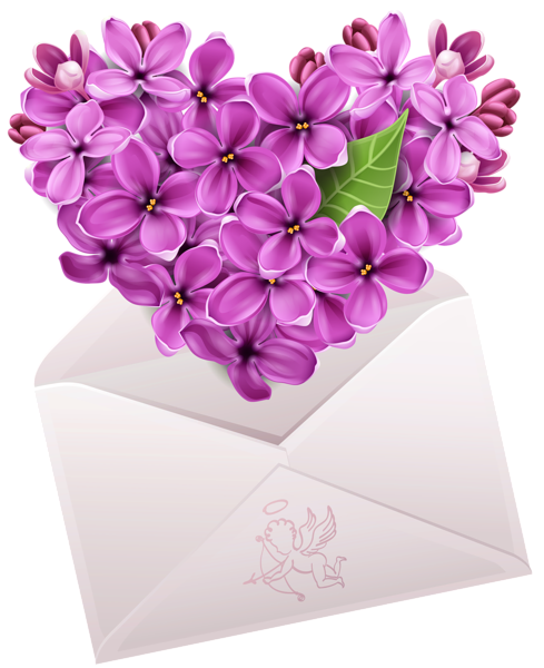 This png image - Valentine Letter with Flower Heart PNG Clipart, is available for free download