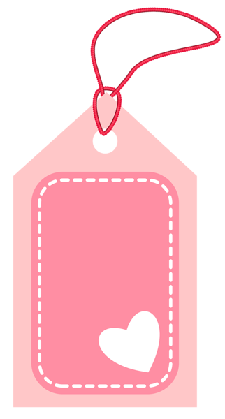 This png image - Valentine Pink Label PNG Clipart Picture, is available for free download