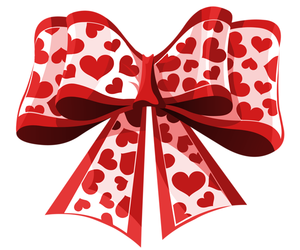 This png image - Valentine Red Heart Bow PNG Clipart Picture, is available for free download