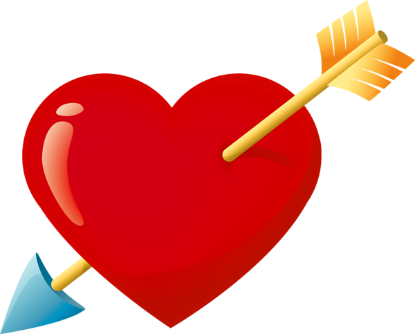 This png image - Valentine Red Heart with Arrow PNG Clipart, is available for free download