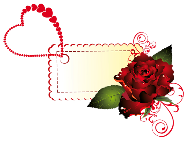 This png image - Valentine Rose Label PNG Clipart Picture, is available for free download