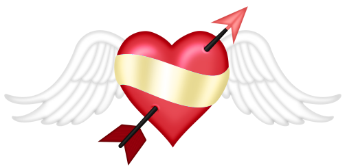 This png image - Valentine Small Heart with Wings, is available for free download