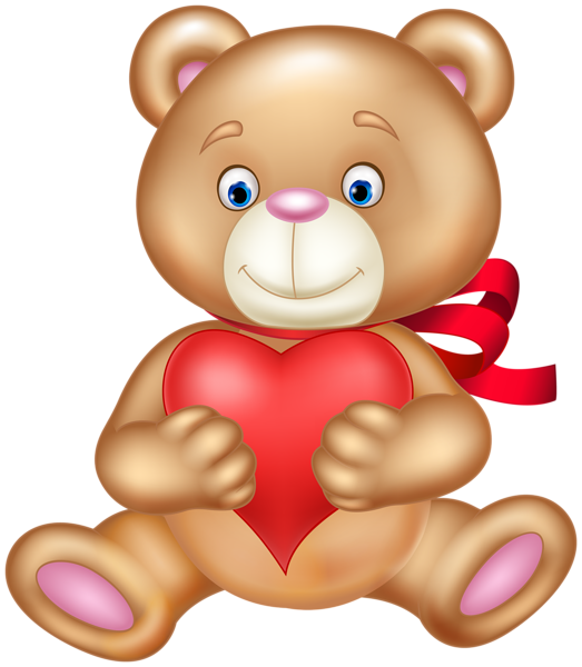This png image - Valentine Teddy with Heart Transparent Image, is available for free download