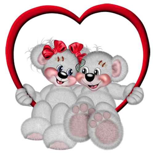 This png image - Valentines Bears with Heart PNG Picture Clipart, is available for free download