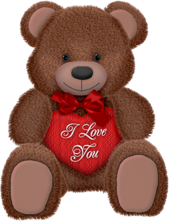 This png image - Valentines Day Brown Teddy with Red Heart PNG Picture, is available for free download