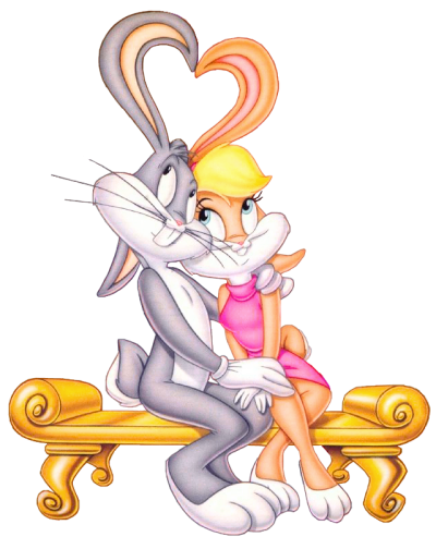 This png image - Valentines Day Bunnies PNG Clipart Picture, is available for free download