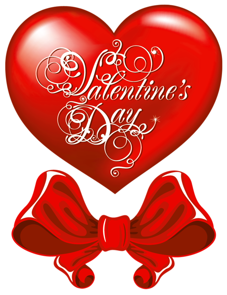 This png image - Valentines Day Heart and Red Bow PNG Clipart Picture, is available for free download