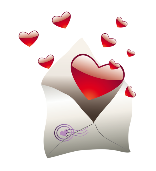 This png image - Valentines Day Hearts Letter PNG Picture, is available for free download