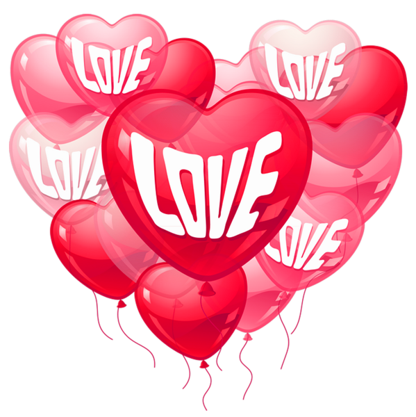 This png image - Valentines Day Pink Love Heart Baloons PNG Clipart Picture, is available for free download