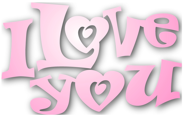 This png image - Valentines Pink I Love You PNG Clipart, is available for free download