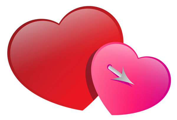 This png image - Valentines Pink and Red Hearts PNG Clipart Picture, is available for free download