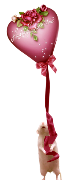 This png image - Vday Balloon with Cute Mouse PNG Picture, is available for free download