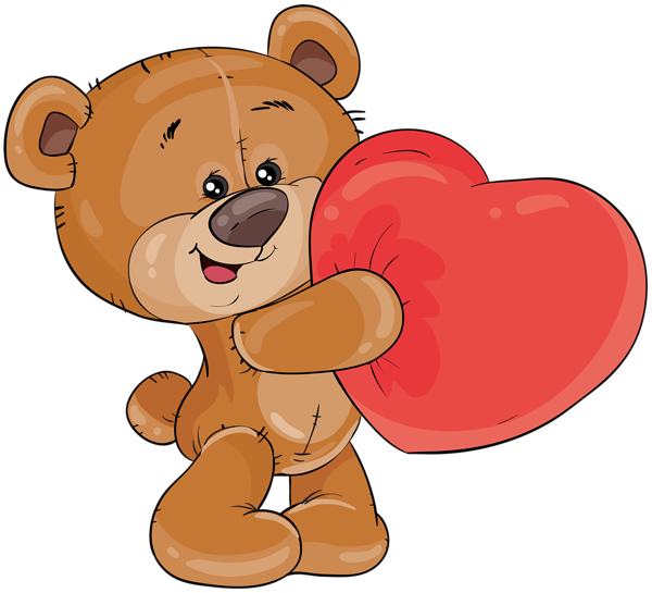 This png image - Vday Teddy with Heart Transparent Image, is available for free download