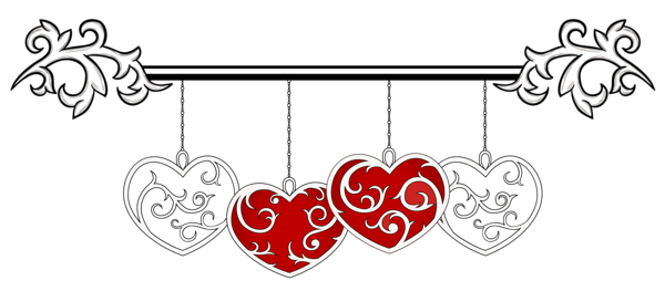This png image - White and Red Hearts Decoration PNG Clipart Picture, is available for free download