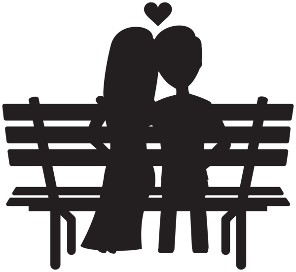 Couple on Bench Silhouettes Transparent Image | Gallery Yopriceville ...