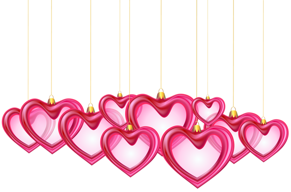 Hanging Hearts Decor Transparent PNG Clip Art | Gallery ...