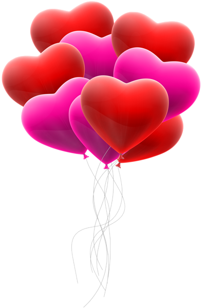 Hearts Balloon Bunch Transparent Clip Art | Gallery Yopriceville - High