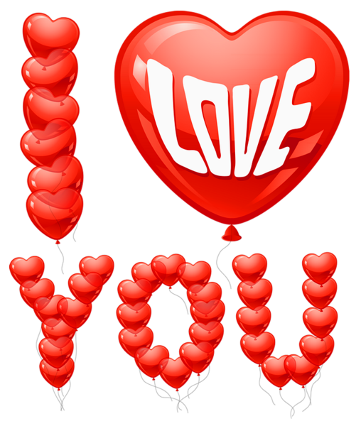 I Love You Balloons PNG Clipart Picture | Gallery ...