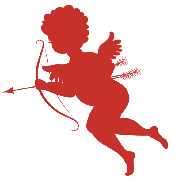 Red Cupid Silhouettes PNG Picture | Gallery Yopriceville - High-Quality ...