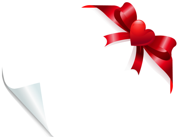 Valentine Heart Bow Decoration for Cards PNG Clipart ...