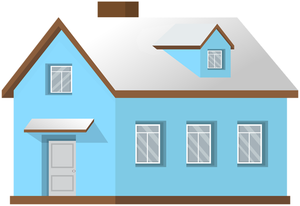 This png image - Blue Winter House PNG Clipart, is available for free download