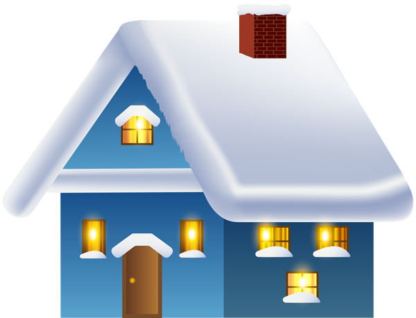 This png image - Blue Winter House Transparent PNG Image, is available for free download