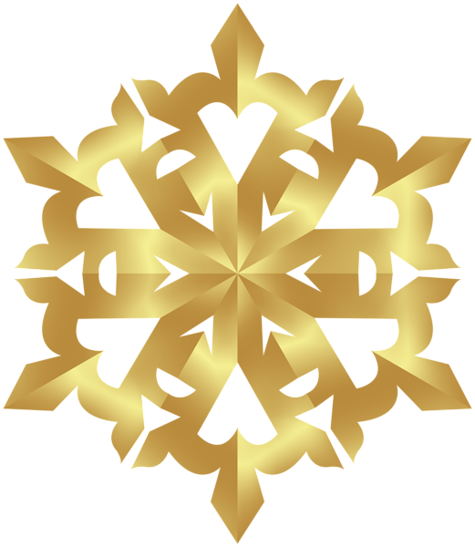 This png image - Gold Deco Snowflake PNG Clipart, is available for free download