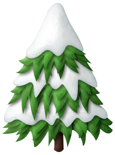 This png image - Green Snowy Christmas Tree PNG Clipart, is available for free download