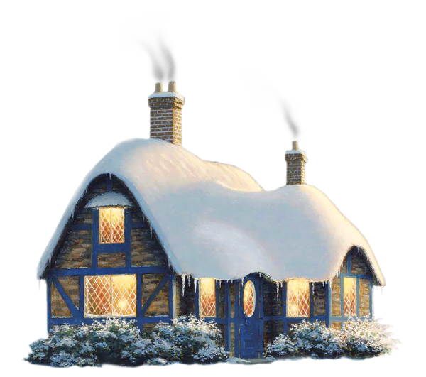 This png image - Transparent Snowy Winter House PNG Clipart, is available for free download