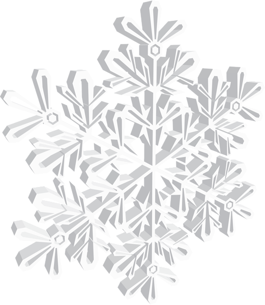 This png image - White 3D Snowflake PNG Clipart Image, is available for free download