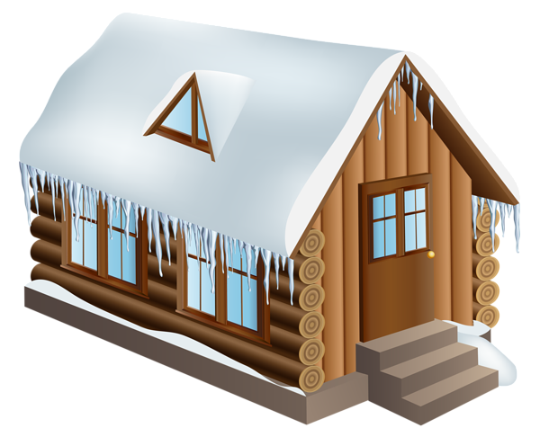This png image - Winter Cabin House PNG Clip-Art Image, is available for free download