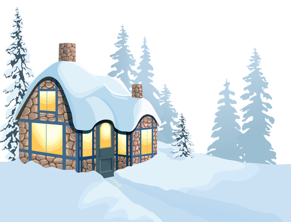 This png image - Winter House and Snow PNG Clipart Image, is available for free download