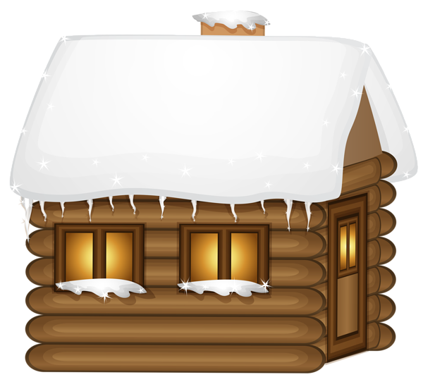 This png image - Winter Wooden House PNG Clip-Art Image, is available for free download
