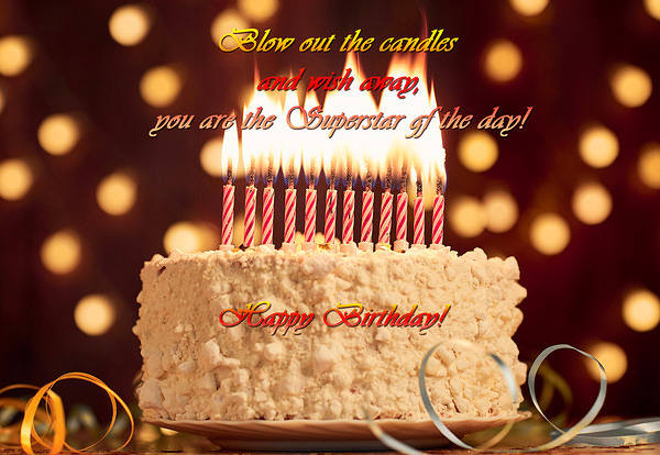 This jpeg image - Birthday Cake Greeting Card, is available for free download